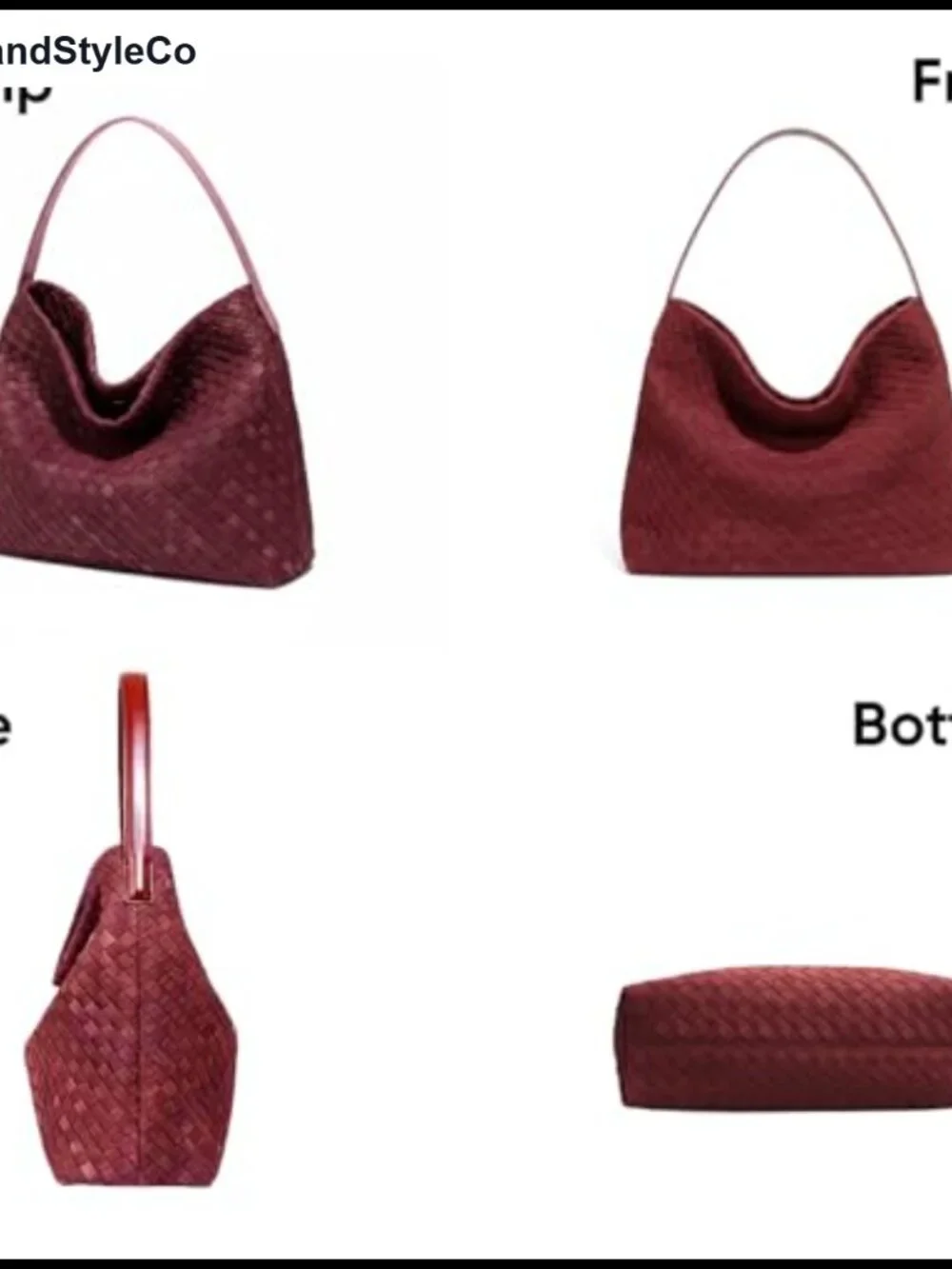 Faux Suede Woven Hobo Tote Bag for Women, Large Shoulder Purse